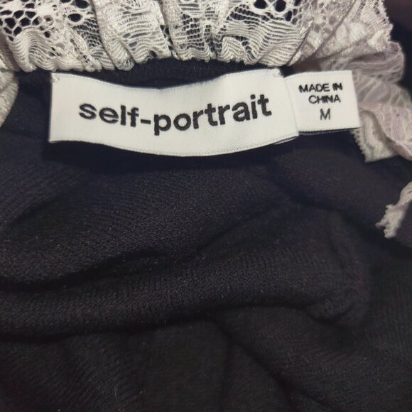 self-portrait Black Chenille Knit Mini Dress size M - Picture 14 of 16